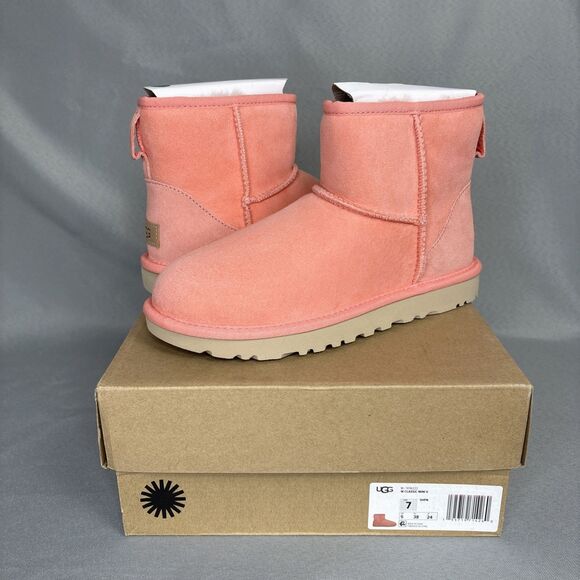 UGG Shoes - New Womens Ugg Boots Sz 7 Classic Mini Rare Gorgeous Color SHPN Seashell Pink